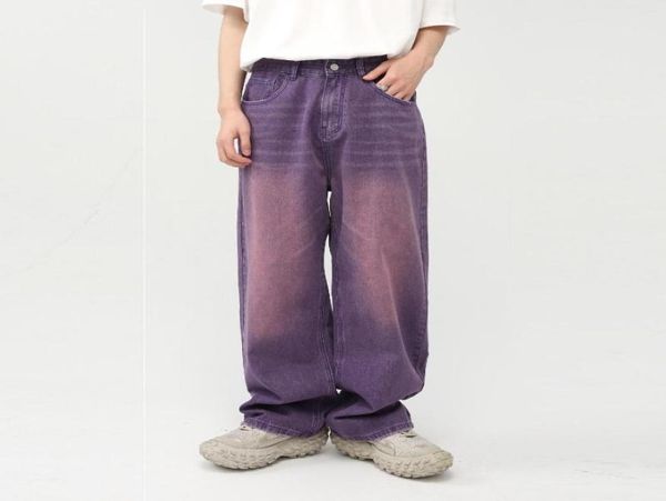 

men039s jeans 2022 men39s seasons mid rise straight multicolor loose wide leg casual pants8374504, Blue