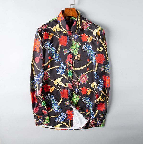 

2021 luxury designer fashion men039s shirts long sleeve business casual brand spring slim shirt m3xl0114588591, White;black