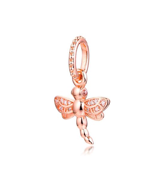 

mother039s day gift real 925 sterlingsilverjewelry sparkling dragonfly dangle charm beads for european brand bracelets diy fa4790702, Black