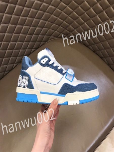 

new luxurys designer sneakers calfskin casual shoes reflective vintage leather trainers all-match stylist sneaker leisure shoe lace-up wd230, Black