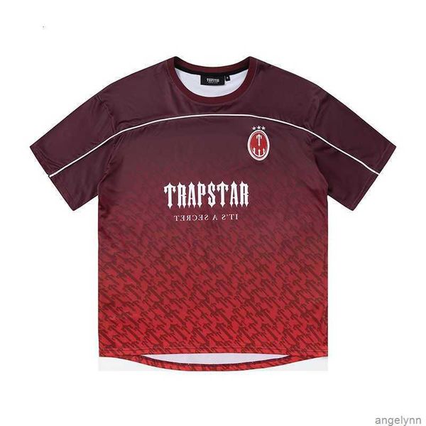 

mens t shirt designer trapstar football jersey summer casual hip hop streetwear high version sportswear short sleeve rqo9, White;black
