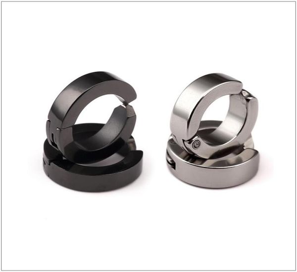 

new hip hop antiallergic steel ear clip fashion stainless steel earrings round cross multi pendant stud earrings men hip hop earr4160227, Golden;silver