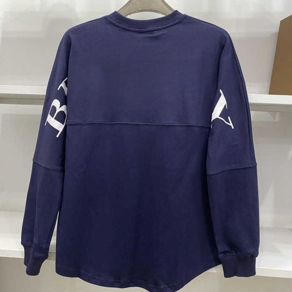 

23ss early spring sweatshirt designer sweater men women pure cotton long sleeved shirt bat back large print sweaters couple round neck splic, Black