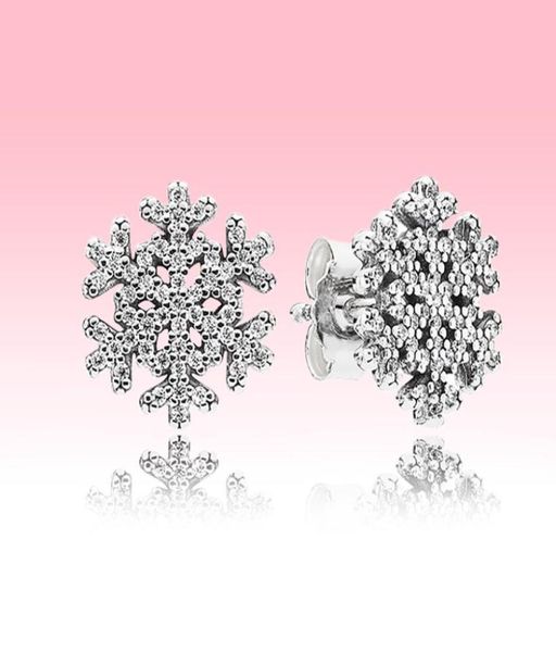 

real 925 sterling silver stud earring beautiful l women girls jewelry with original box for p snowflake wedding earrings4858019, Golden;silver