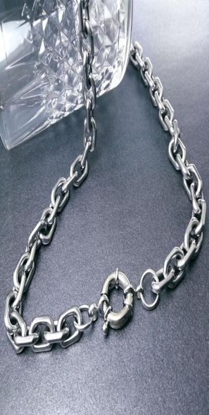 

85mm chain width 316l solid heavy stainless steel men women 5090cm length necklace curb chain1289693, Silver