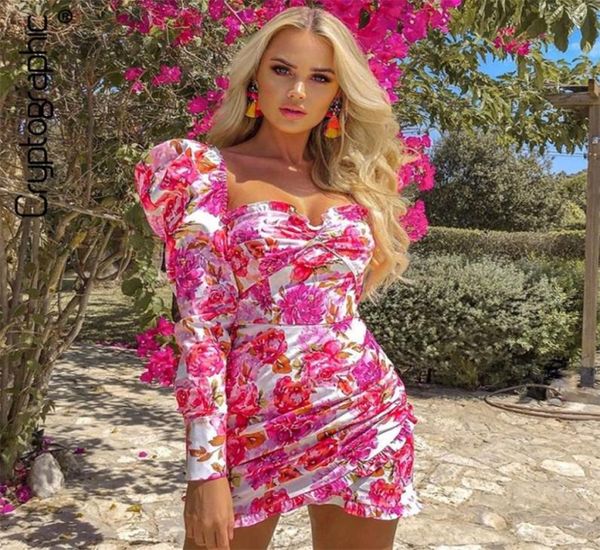 

cryptographic elegant women floral dresses backless long sleeve anomalistic hem fall 2019 wrap dresses vintage pink dresses lady t7547858, Black;gray