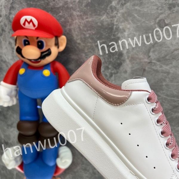 

new luxury designer stage shoe leather increased casual shoes fashionable sports platform mens womens white lace up alexander sneakers xsd23, Black