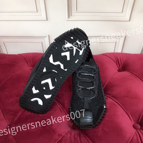 

new luxury casual shoes designe womens running shoes platform women men for leather sneaker trainer trainers triple white sneakers hc210815, Black