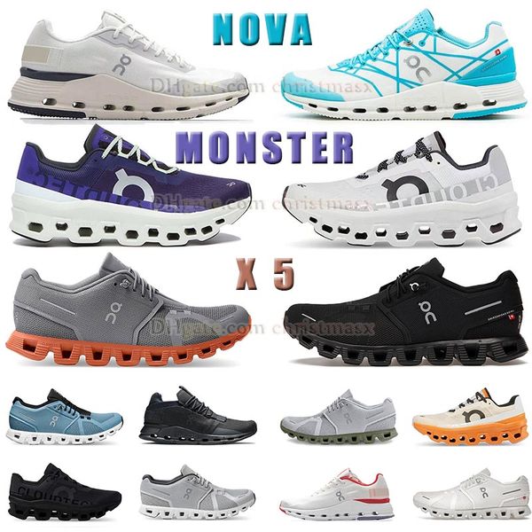 

pink on cloud shoe womens mens x5 cloudnova monster nova designer sneakers cloudmonster trainers black eclipse cyan form white navy arctic a