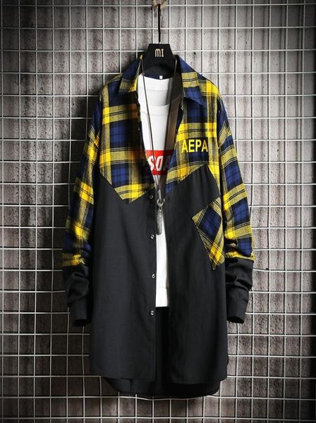 

new fashion mens plaid shirts long sleeve slim fit brushed flannel shirt 100cotton harajuku streetwear jacekt shirts plus size9799711, White;black