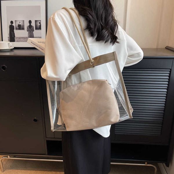 

transparent bag for women with large capacity new summer niche shoulder bag for women with fashionable commuting tote jelly bag