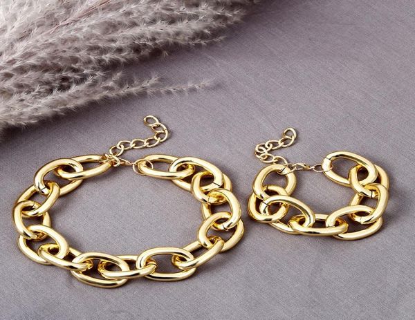 

exaggerated cuban thick chain choker necklaces for women fashion vintage jewelry statement necklace collier female accessories 6955983, Golden;silver