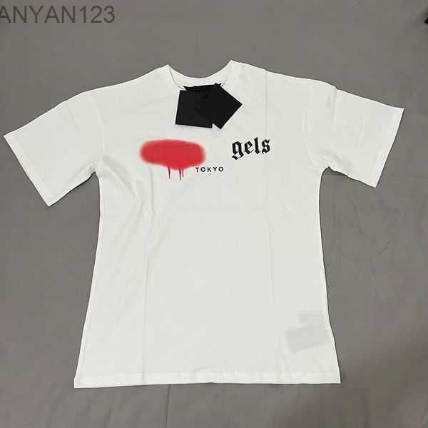 

22s men's shirts shirt palms palmangel city designer limited inkjet graffiti printing women's sailboat short-sleeved casual cld 10, White;black