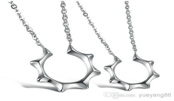 

fashion couple lover039s jewelry gifts n871 popular tv master039s sun pendant jewelry stainless steel couple necklace silver1242898, Silver
