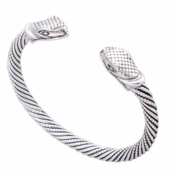 

totem norse jewelry vintage viking head bangle&bracelets jewelry men and women wristband cuff bangle gift pagan wicca jewelry7530726, Golden;silver