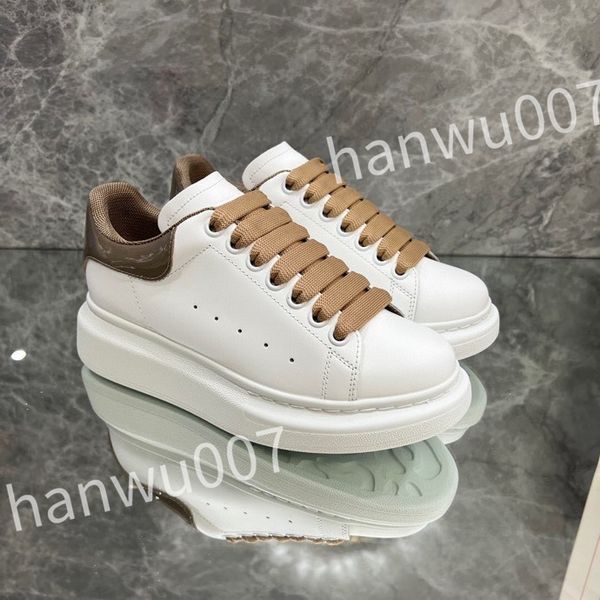 

2023 new luxury designer stage shoe leather increased casual shoes fashionable sports platform mens womens white lace up alexander sneakers, Black