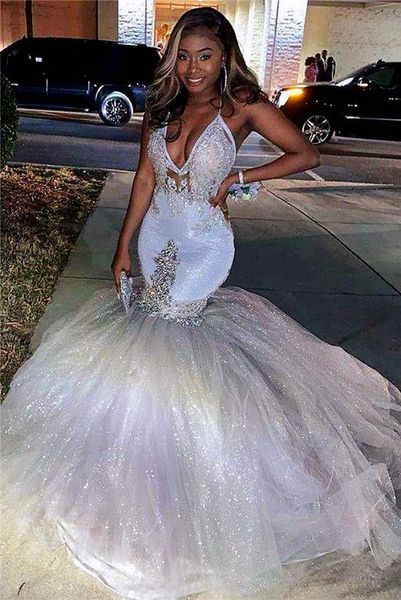 

2021 plus size arabic aso ebi sparkly mermaid prom dresses lace beaded crystals evening formal party second reception gowns d8695392, Black