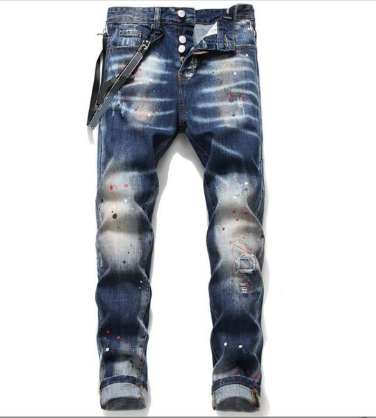 

men's jeans mens designer paige jeans denim shorts design pants knee ripped for man skinny straight size 28-38 long summer gzh0shx48, Blue