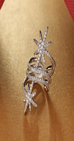 

choucong across star promise ring white gold filled micro pave 5a cz party wedding band rings for women jewelry gift3220111, Slivery;golden