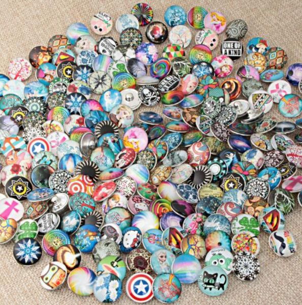 

noosa 100pcslot mixed 18mm alloy resin fashion snaps buttons fit ginger jewelry bracelets snap bracelets collier charm bracelets2380605, Golden;silver