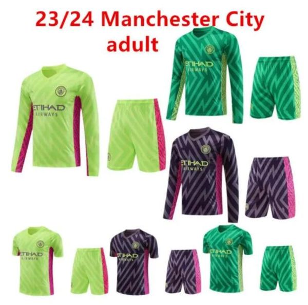 

haaland soccer jerseys 23/24 de bruyne mans cities grealish sterling ferran mahrez manchesters gatekeeper uniform 2023-2024 training suit un, Black