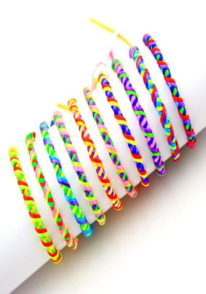 

bohemian boho bracelet women jewelry rainbow handmade cord braided string friendship bracelets for women3425787, Golden;silver