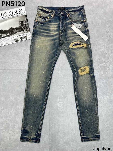 

purple designer jeans men's slim fit biker jeans, ripped stretch distressed destroyed straight leg moto denim pants trend brand 1mqk, Blue