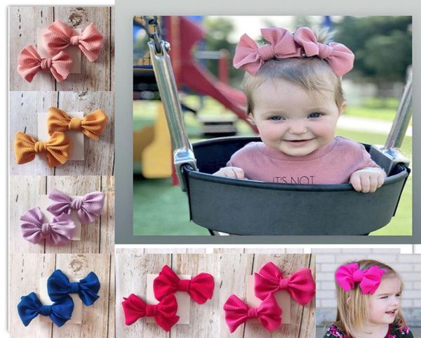 

new europe baby girls big bow hair clip kids bowknot barrette 2pcs set barrettes children hair accessory 149422047183, Slivery;white