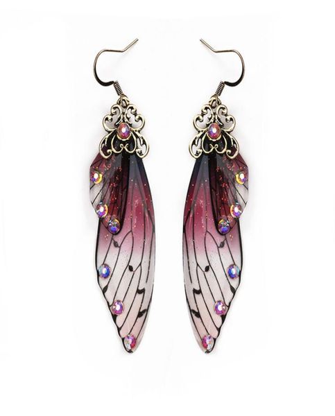 

earrings femininity long bride personality fashion animal simulation wing earrings whole butterfly wing earrings5933629, Golden;silver