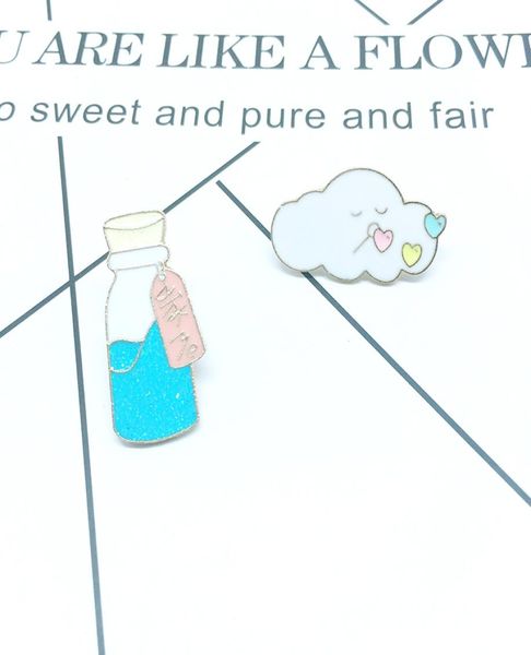 

bottle with blue liquid clouds beautiful personality creative gift for girls and children brooch lapels badge4561646, Gray