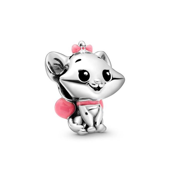 

authentic ale 925 sterling silver the aristocats marie charm beads 2020 new diy designer charms for fashion jewelry making charmes2090916, Black