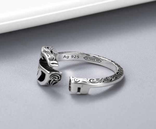 

open ring creative pattern retro rings 925 silver plated ring jewelry supply84515301674149
