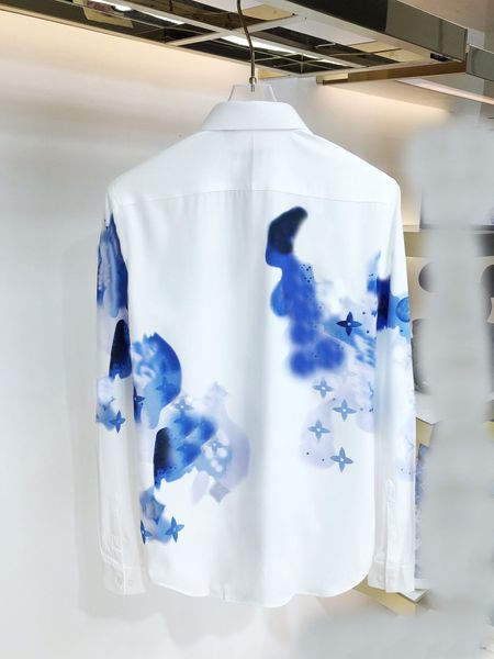 

2023 luxury designer men's shirt fashion casual street p luxury shirt autumn summer slimming the most avant-garde european and american, White;black