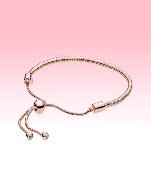 

rose gold plated hand chains women's chain slider bracelets wedding jewelry for 925 silver bracelet with original box4749583, Golden;silver