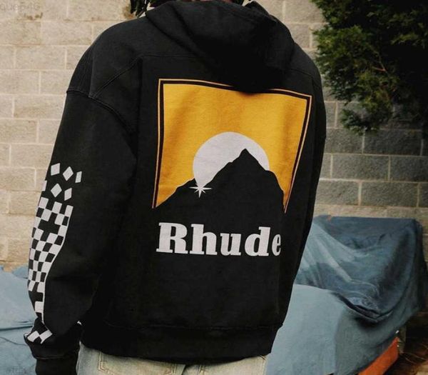 

moonlight hoodie letter print high street highquality cotton men039s and women039s loose 11 fallwinter hooded sweat4794628, Black