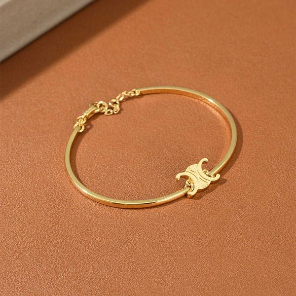 

2022 summer new triumphal arch bracelet ins niche design french light luxury simple bracelet jewelry, Golden;silver