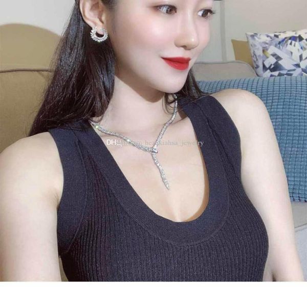 

high-end luxurious ball lady necklace party gathering noble necklace circular superior quality tassels full body drill5635492, Silver