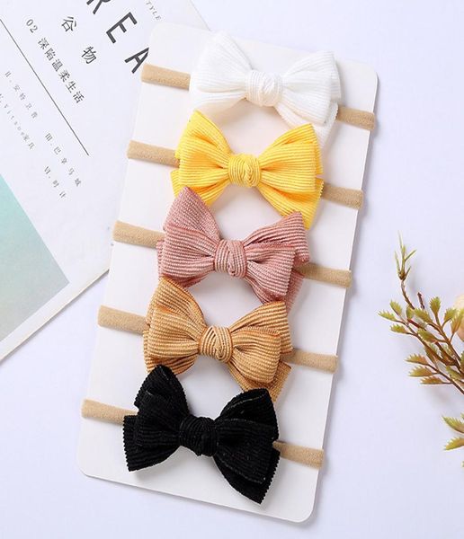 

newborn turban baby ribbon headbands girl hair bow solid rabbit ear head wrap soft children turban lovely kids elastic hairbands 13069959, Slivery;white