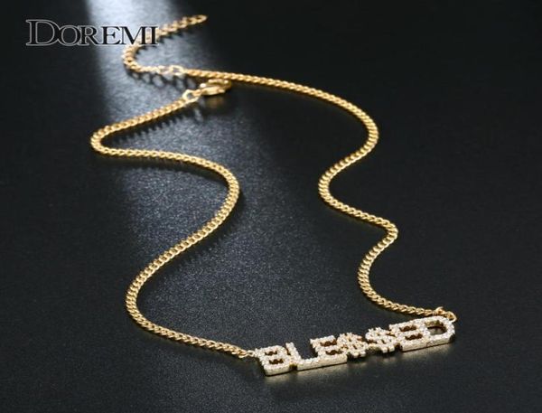 

doremi 9mm crystal pendant letters necklace for women custom jewelry custom name necklaces numbers personalized zirconia pendant v6066549, Silver