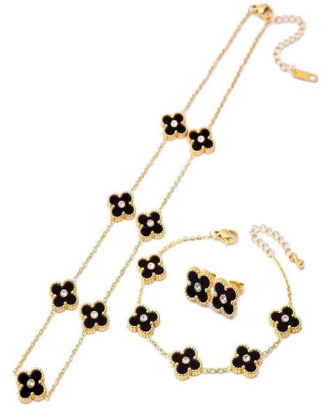 

luxury designers clover charm bracelet necklace for women019873090, Golden;silver