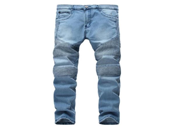 

men jeans biker jeans fashion hiphop skinny jeans for men streetwear hip hop stretch hombre slim pants2085419, Blue