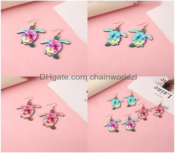 

dangle chandelier ethnic style turtle ear hook jewelry seaside travel ornaments resort hawaiian retro bohemian pendant dr chainwor6938180, Silver