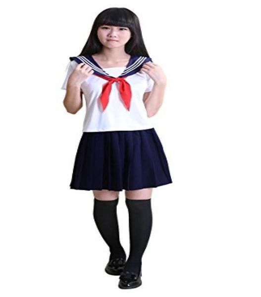 

japan school girls sailor dress shirts uniforms cosplay costumes1615639, Black