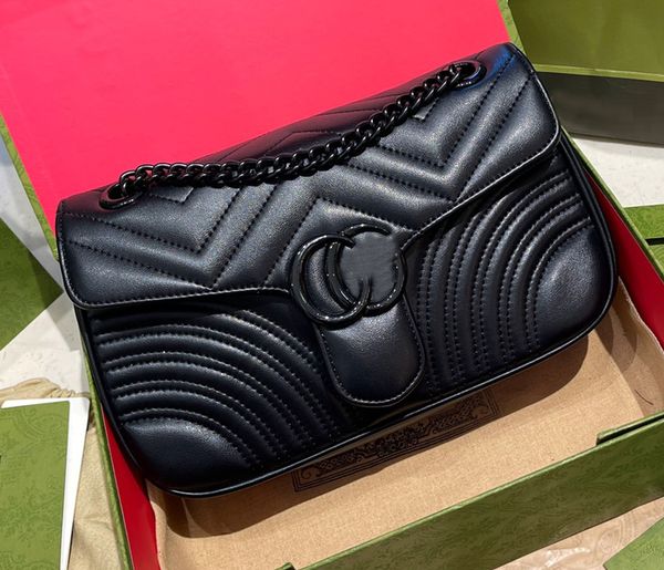 

10a luxury designer bag shoulder handbags fashion women wallets totes crossbody genuine leather classic chain black logo bags ladies purse h