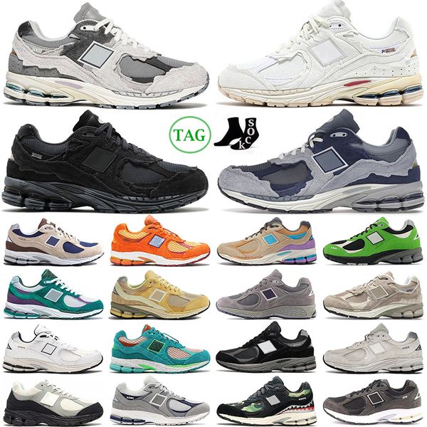 

new 2002r balances men running shoes protection pack phantom rain cloud sea salt black white light arctic grey purple team navy mens womens, White;red