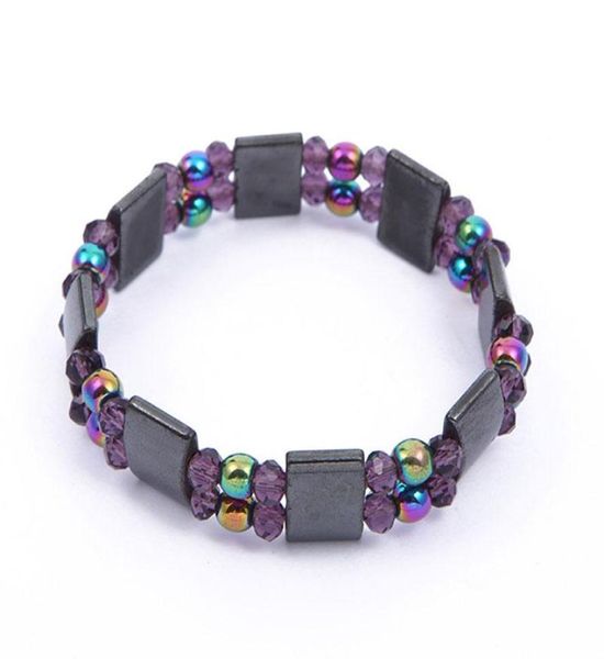 

link chain colorful double layer magnet bracelet slimming health men black stone tourmaline magnetic bracelets for women1754071