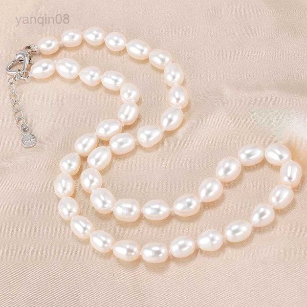 

pendant necklaces new aaaa 7-8mm natural freshwater pearl necklace women jewelry necklace 925 silver white pink purple real pearl jewelry hk