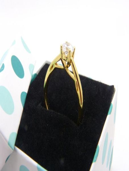 

womens classic 24k 24ct yellow gold filled solid solitaire prong setting rings jewelry gift for women2749904, Golden;silver