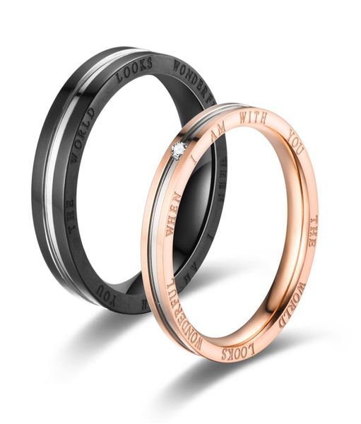 

2021 luxury long last jewelry whole creative selling rose gold stainless zircon rings titanium steel couple mens rings1470175, Silver
