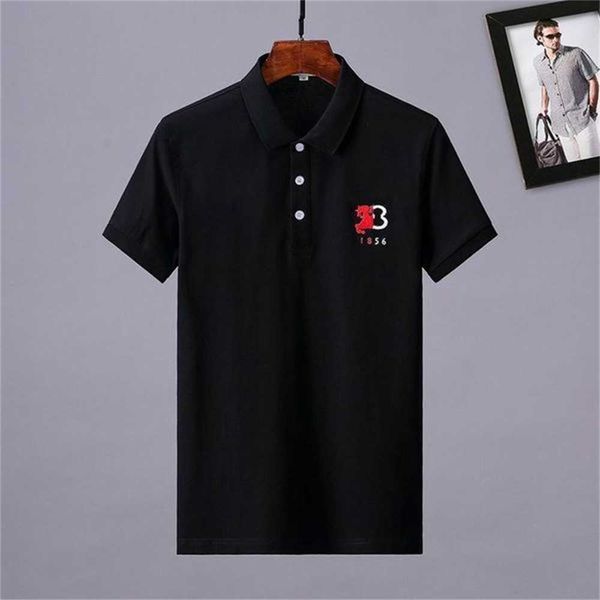 

mens polos summer shirts brand clothing cotton short sleeve business designers t shirt casual striped breathable clothes ybd6, White;black